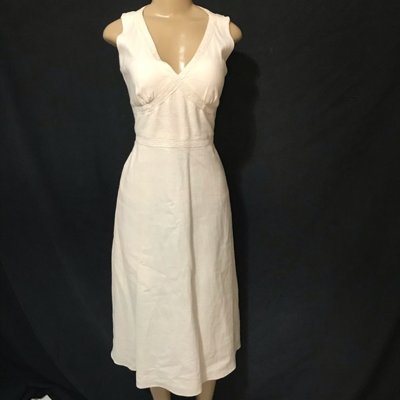 Banana Republic linen spring Raster dress 8 - Picture 2 of 5